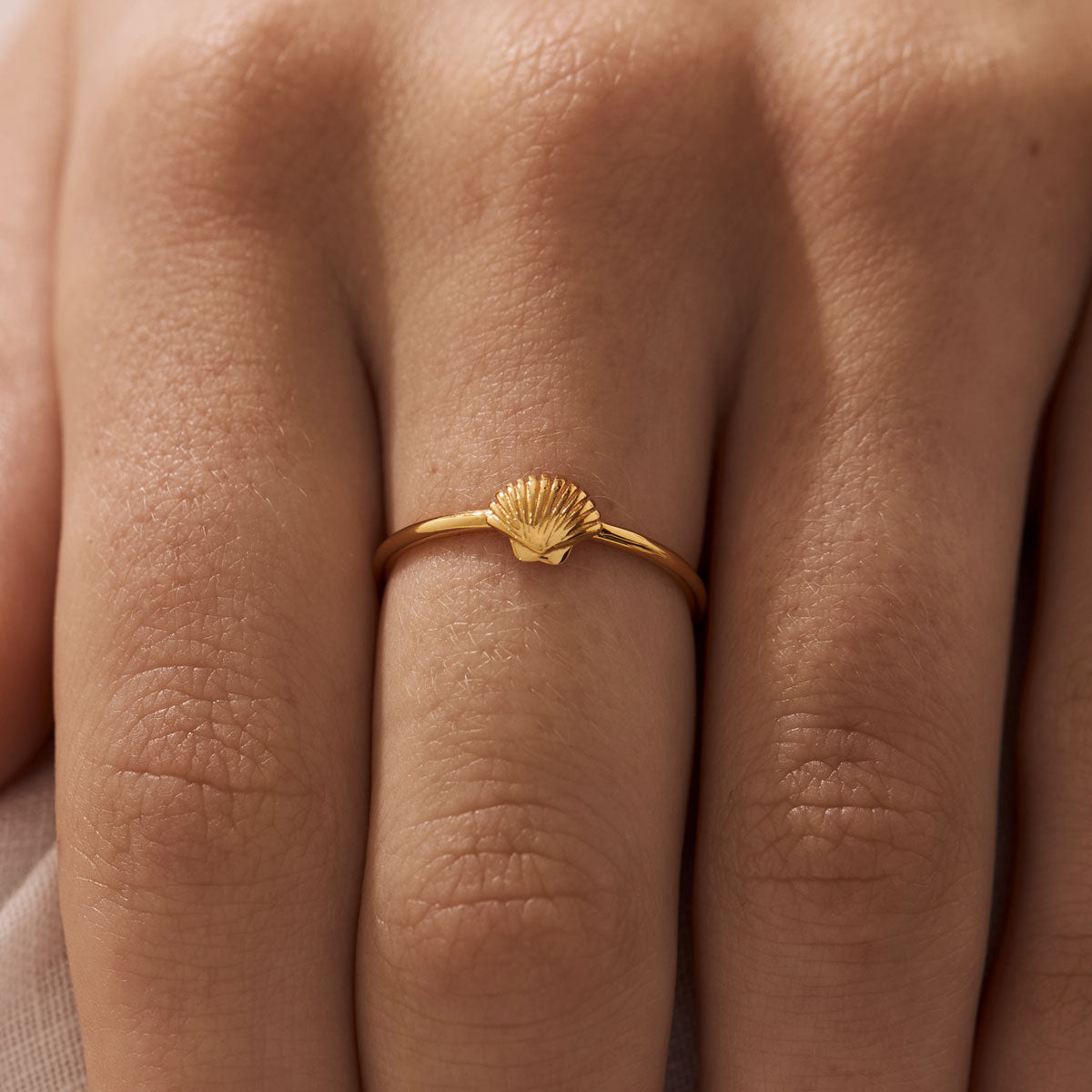 Seashell Ring Gold