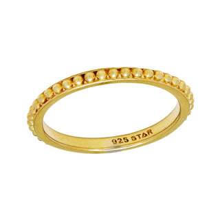 Beaded Stacker Ring Gold - 6