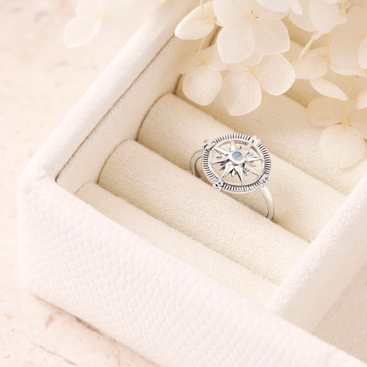 Guiding Light Compass Ring