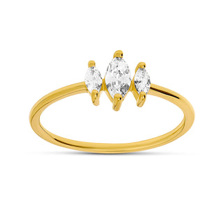 Trinity Sparkle Ring Gold - 5