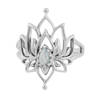 Lotus Romance Moonstone Ring - 6