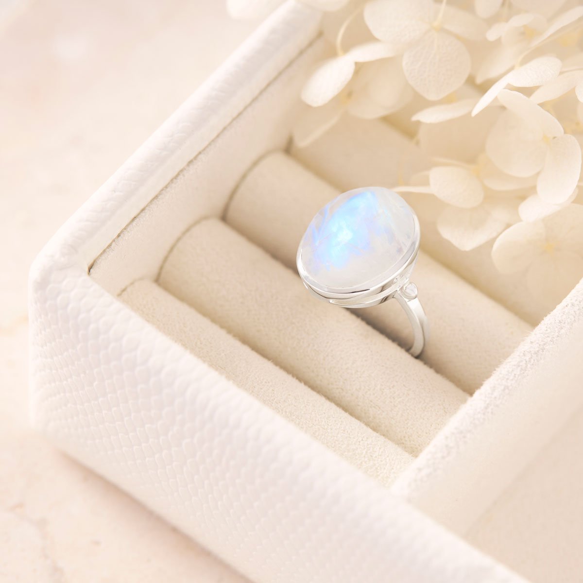 Lunar Deity Moonstone Ring