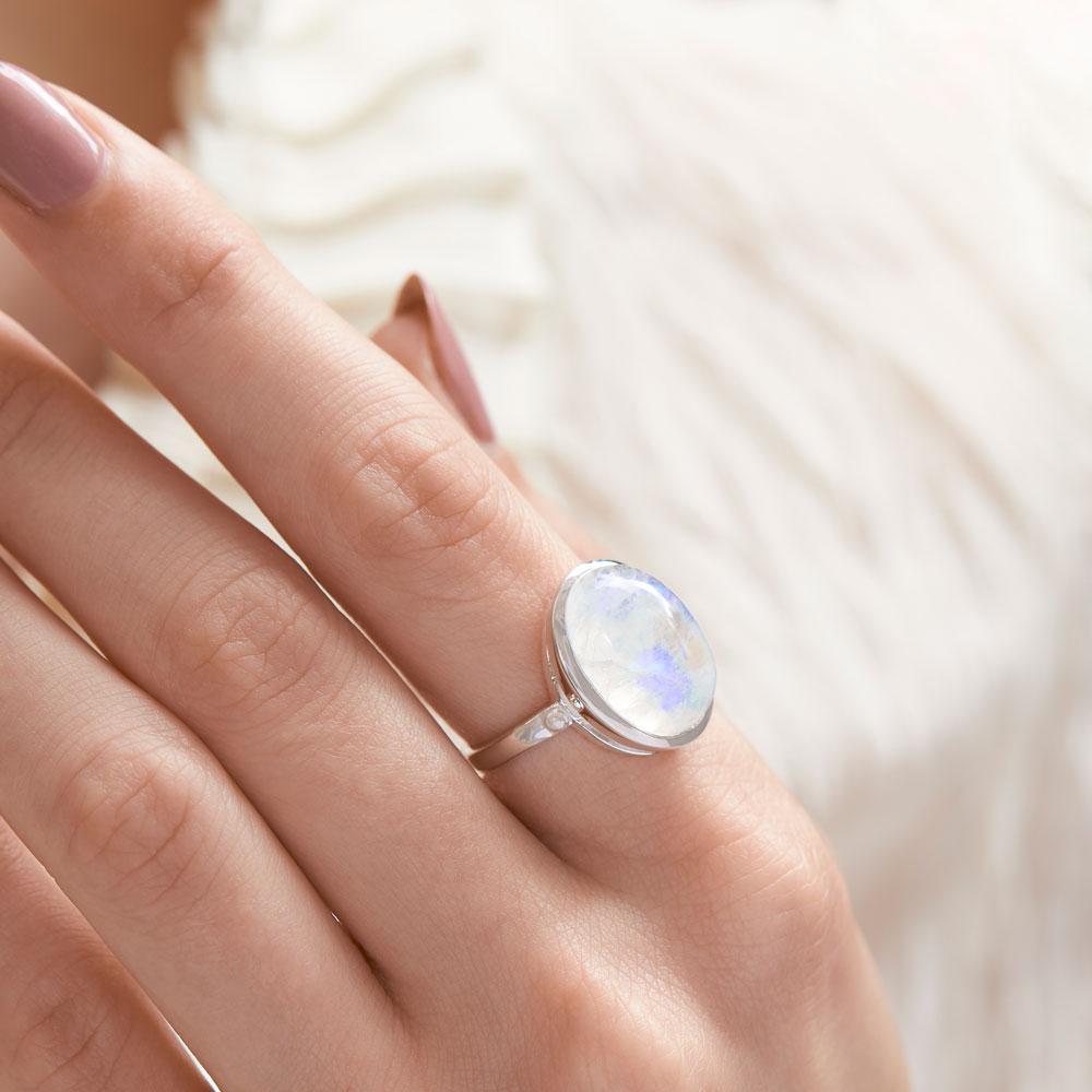 Lunar Deity Moonstone Ring