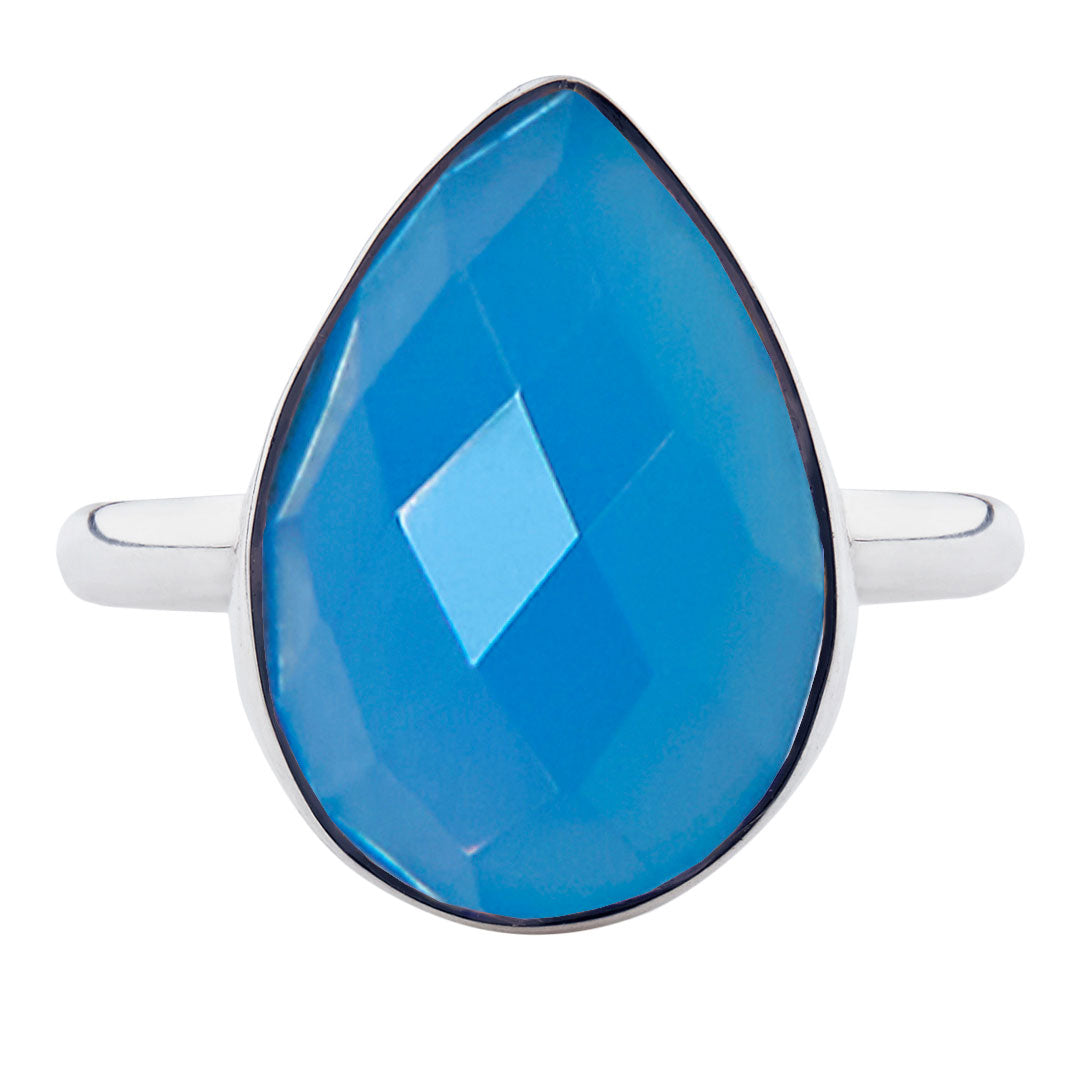 Freesia Blue Calcedony Ring