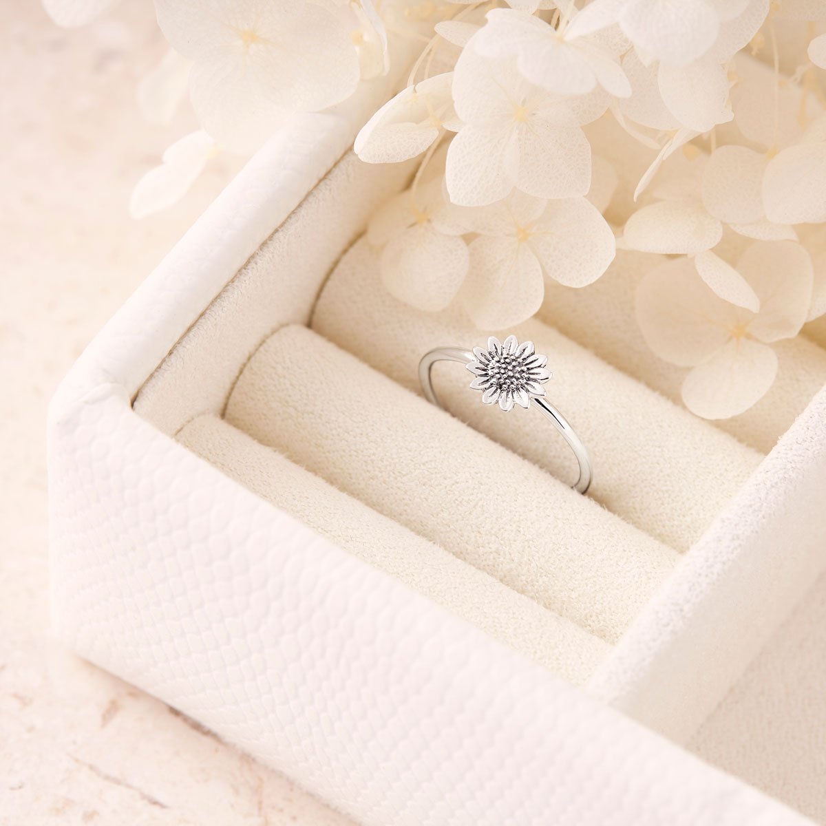 Delicate Sunflower Ring