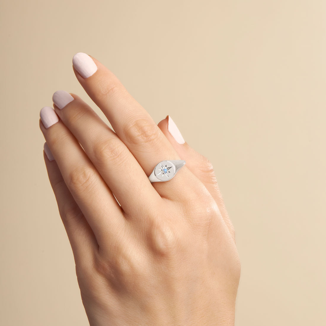 Enchanted Light Moonstone Signet Ring