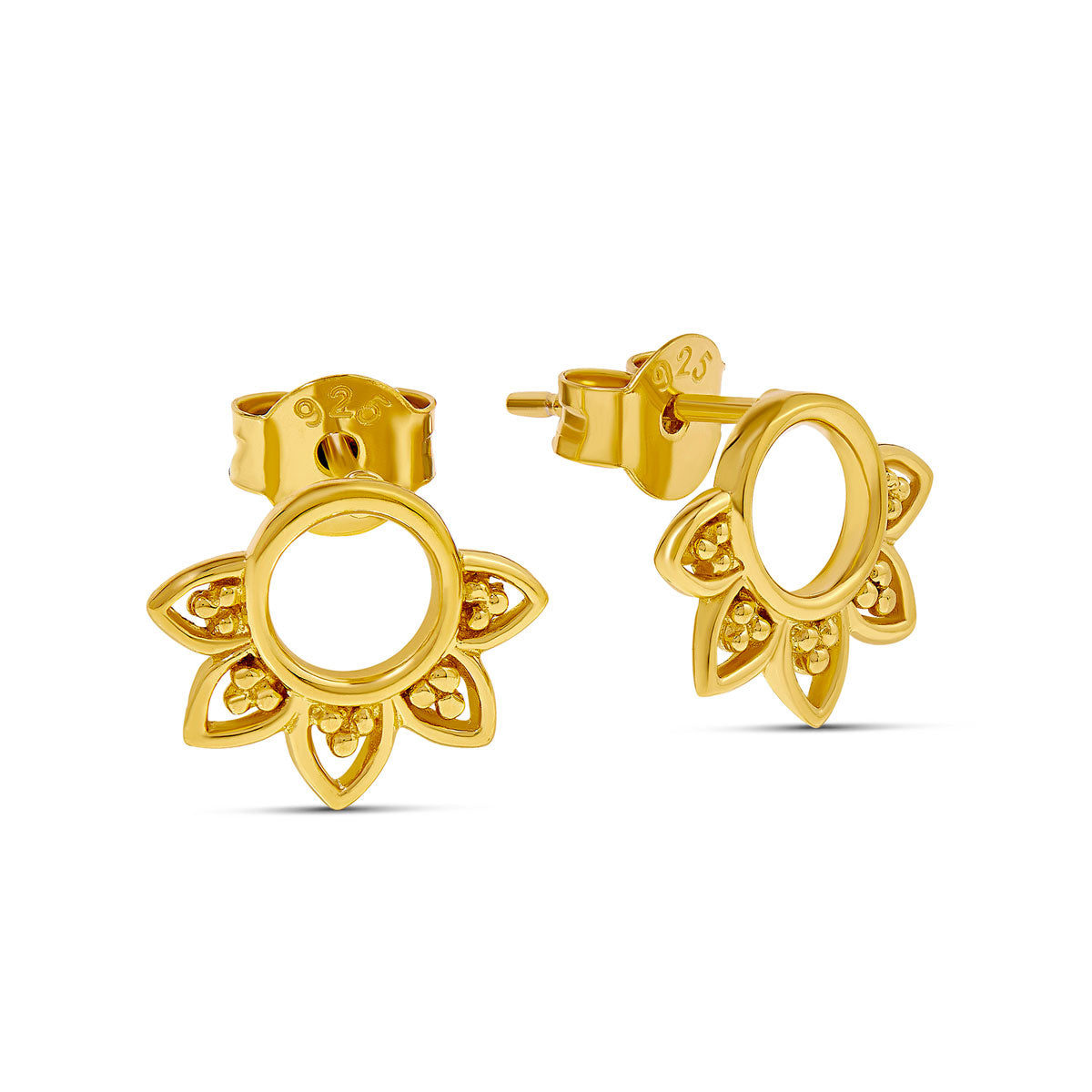 Rising Sun Studs Gold