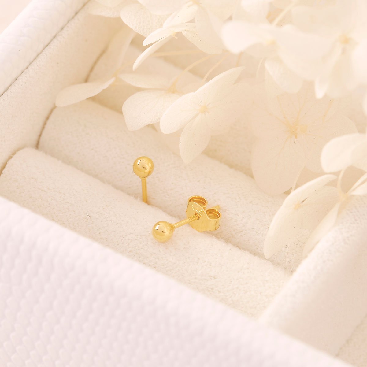 Delicate Orb Studs Gold