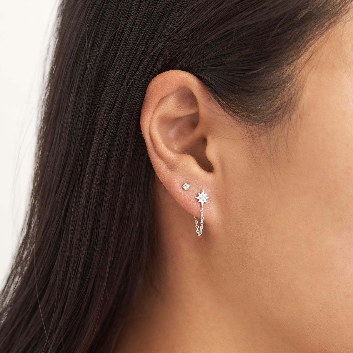 Celestial Light Chain Studs