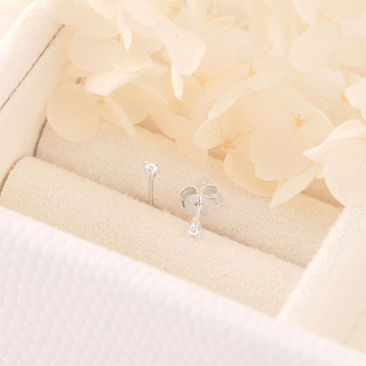 Delicate White Topaz Studs