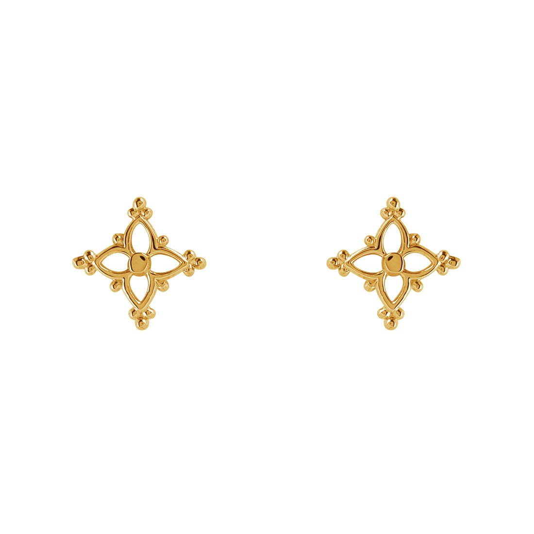 Dainty Moroccan Star Studs Gold