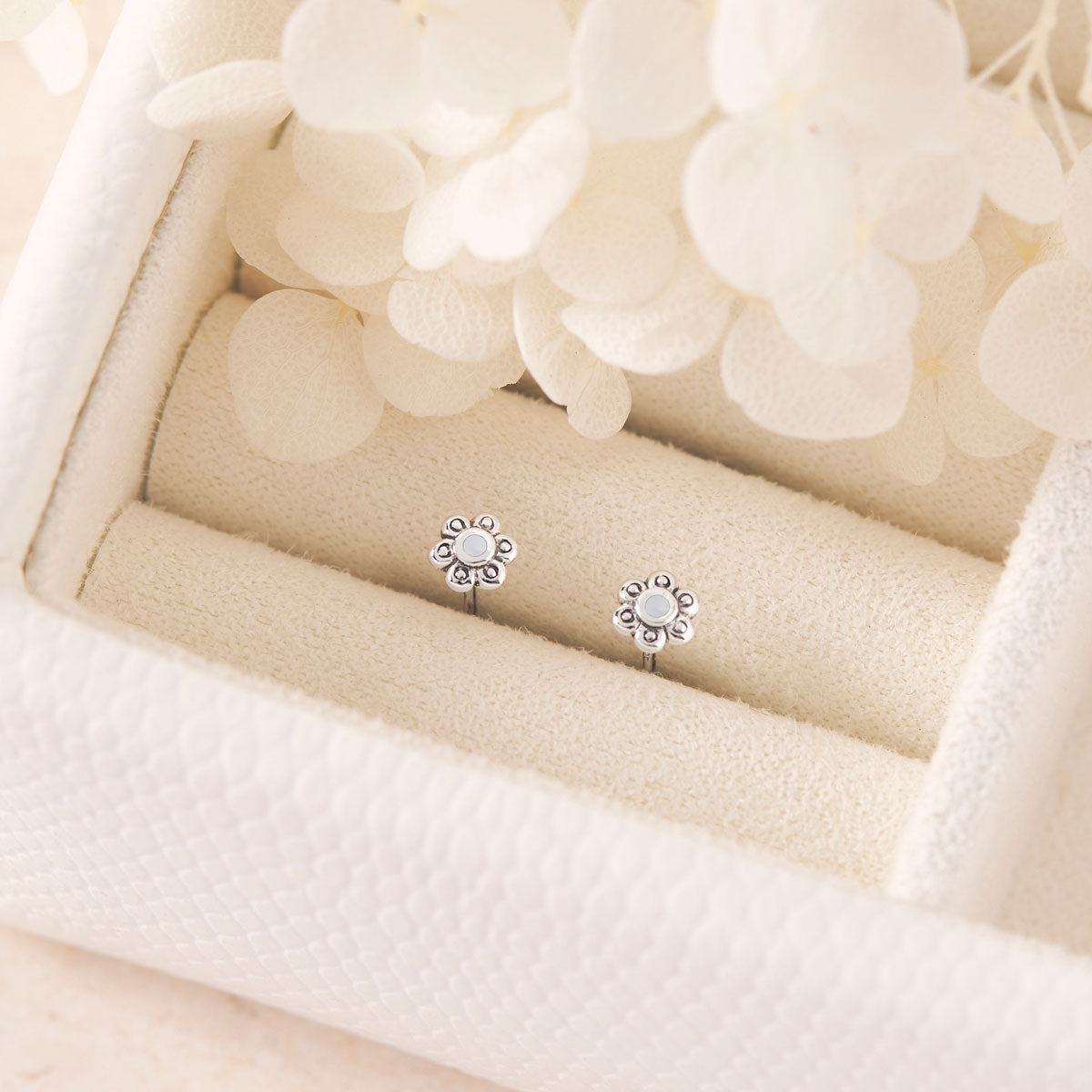 Dainty Blossom Shell Studs