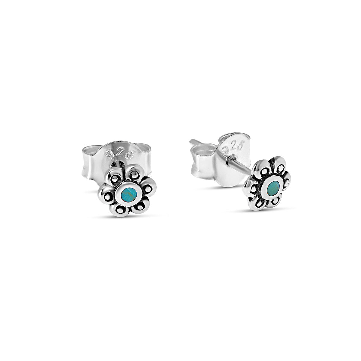 Dainty Blossom Turquoise Studs