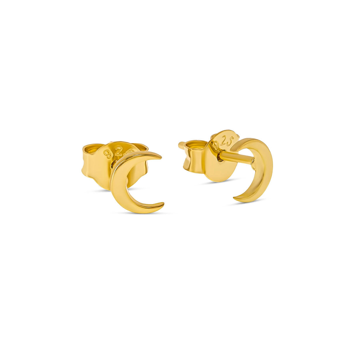 Dainty Moon Studs Gold