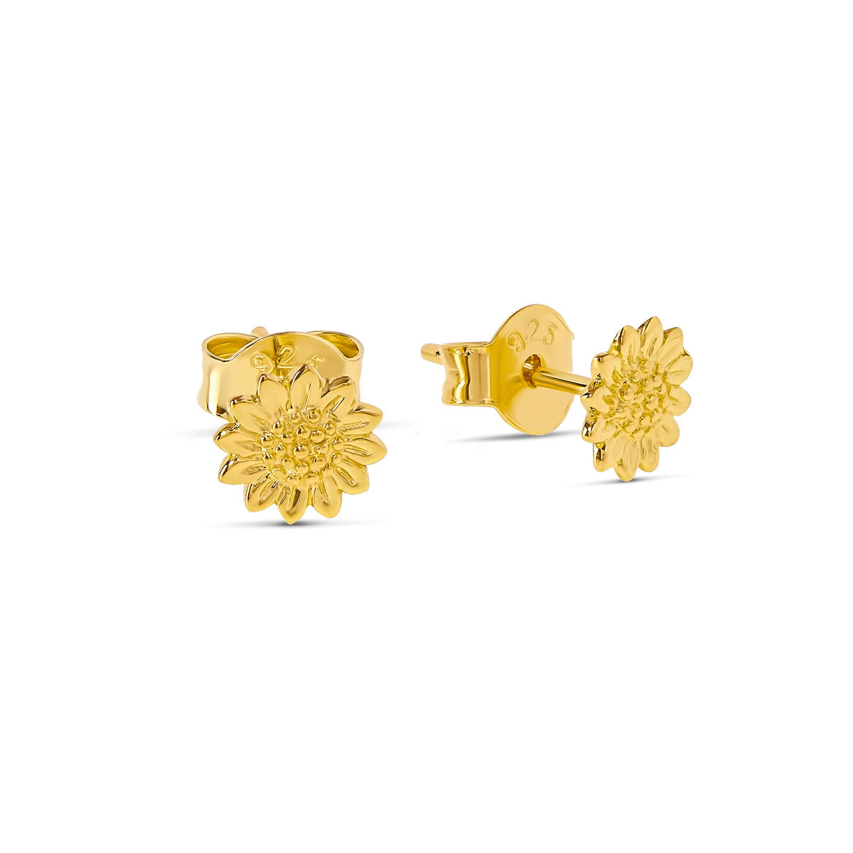 Delicate Sunflower Studs Gold