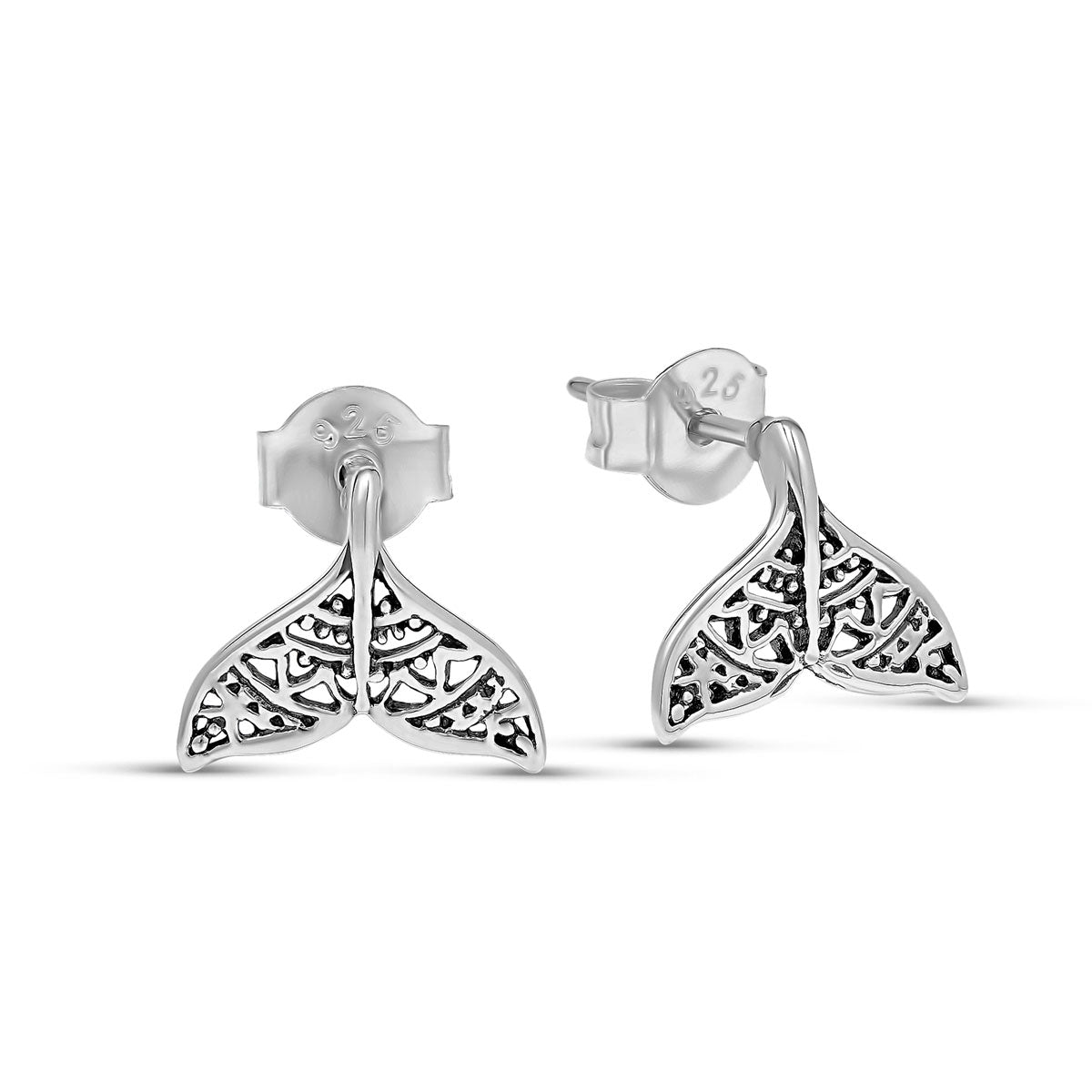 Mandala Dolphin Tail Studs