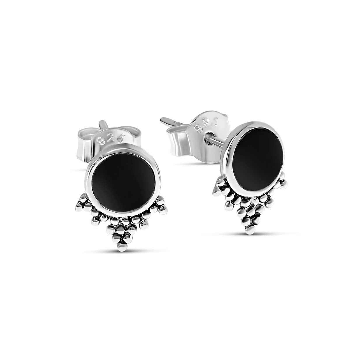 Mystic Mirror Onyx Studs