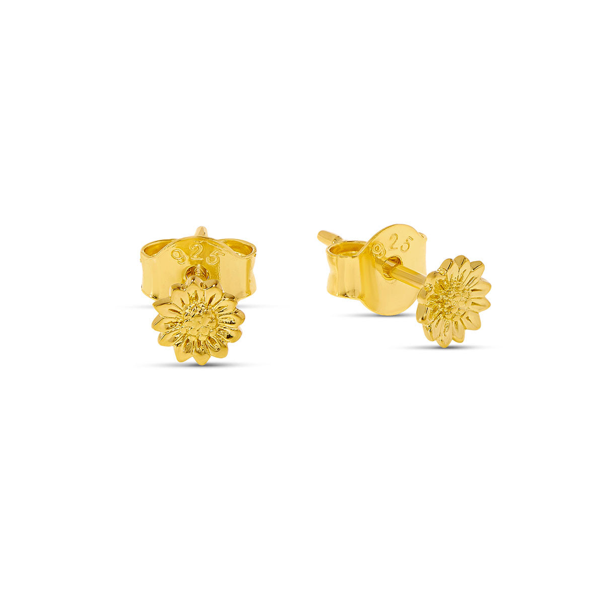 Tiny Sunflower Studs Gold