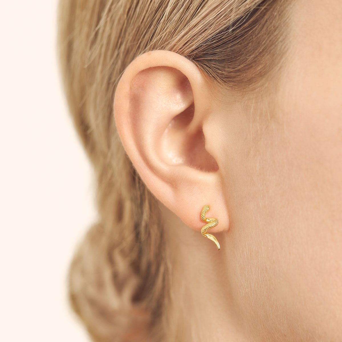 Serpent Studs Gold