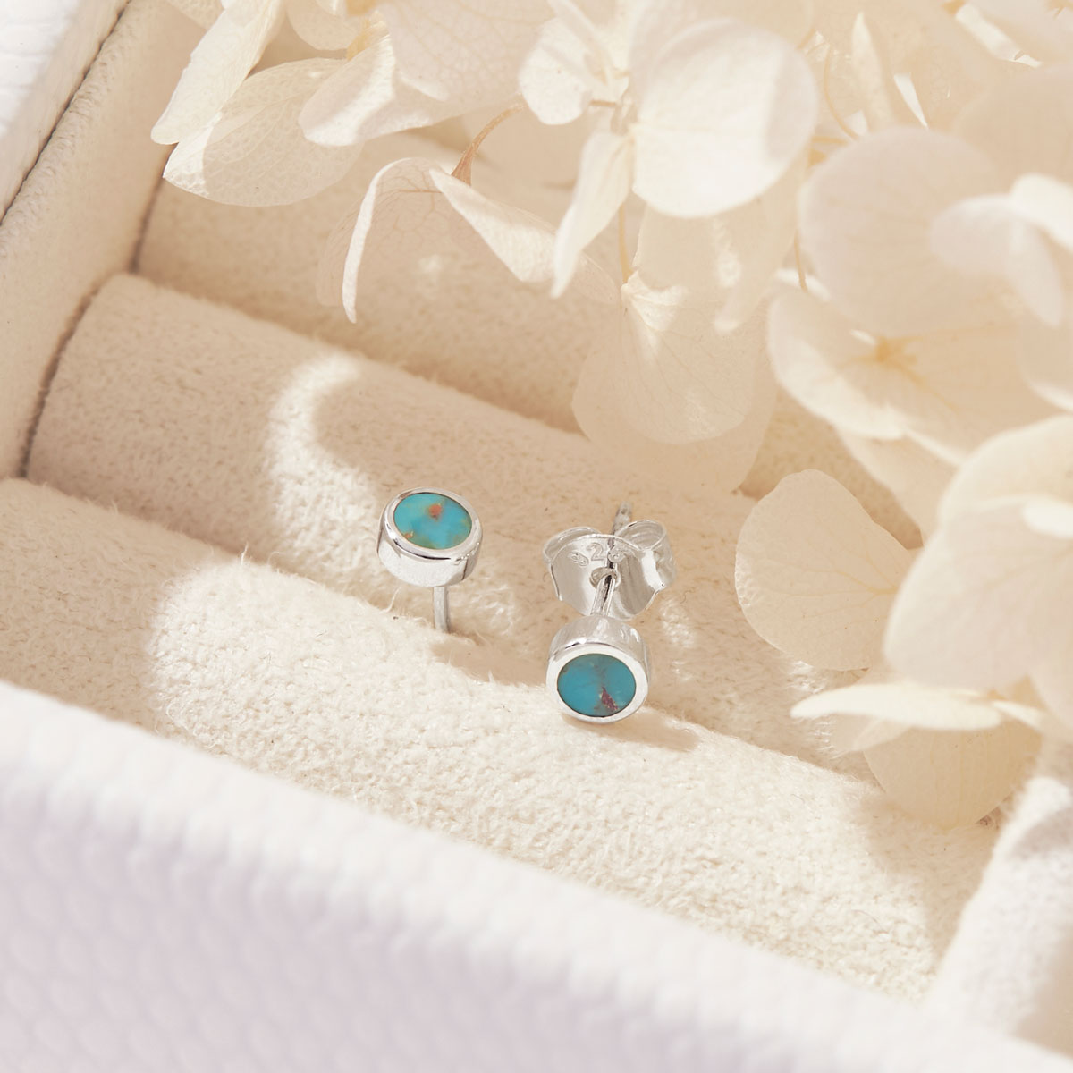 Dainty Dot Turquoise Studs