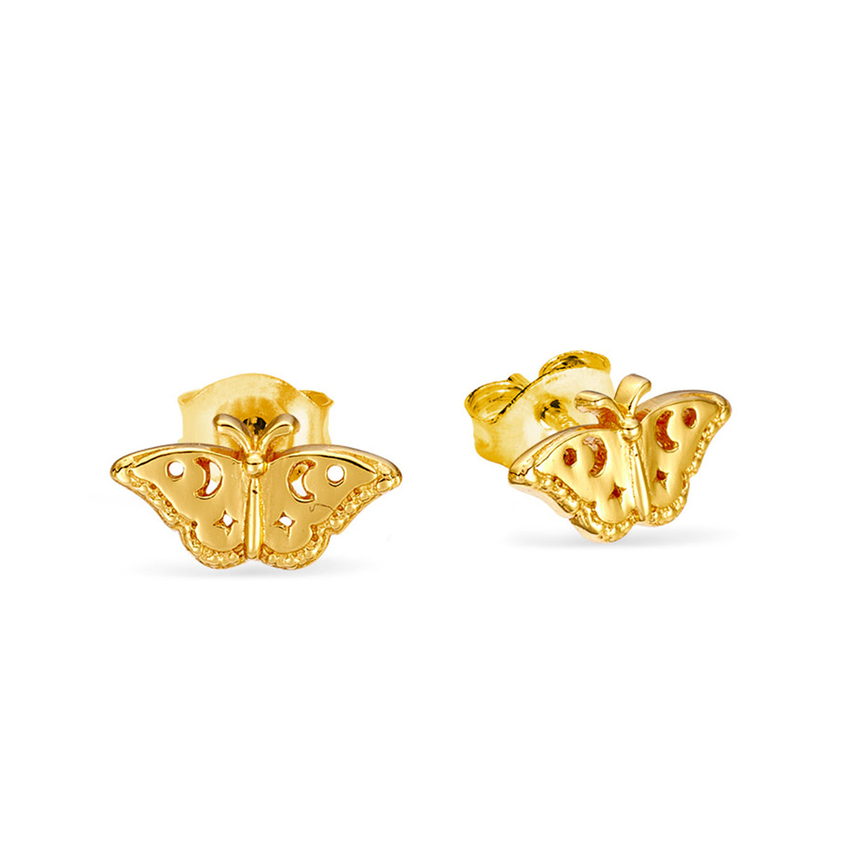 Celestial Moth Studs Gold