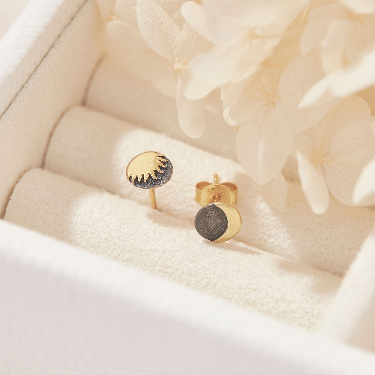 Celestial Midnight Studs Gold