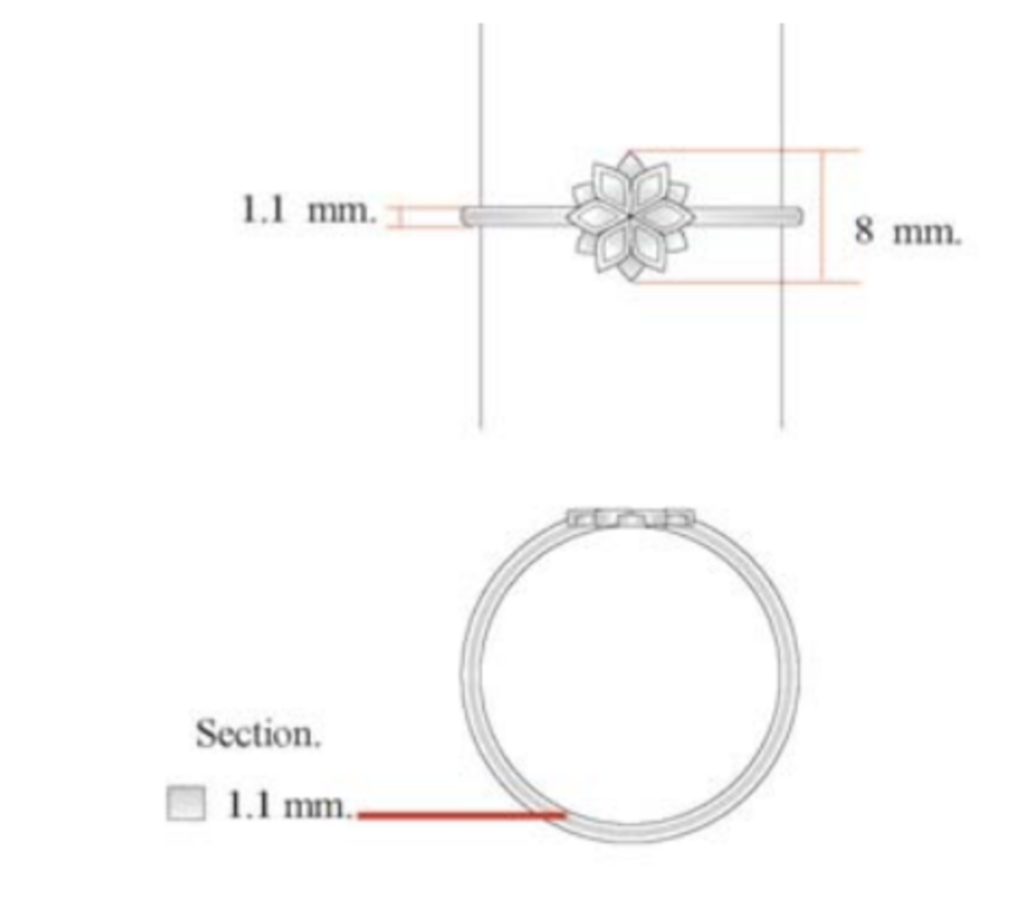 flower shape ring