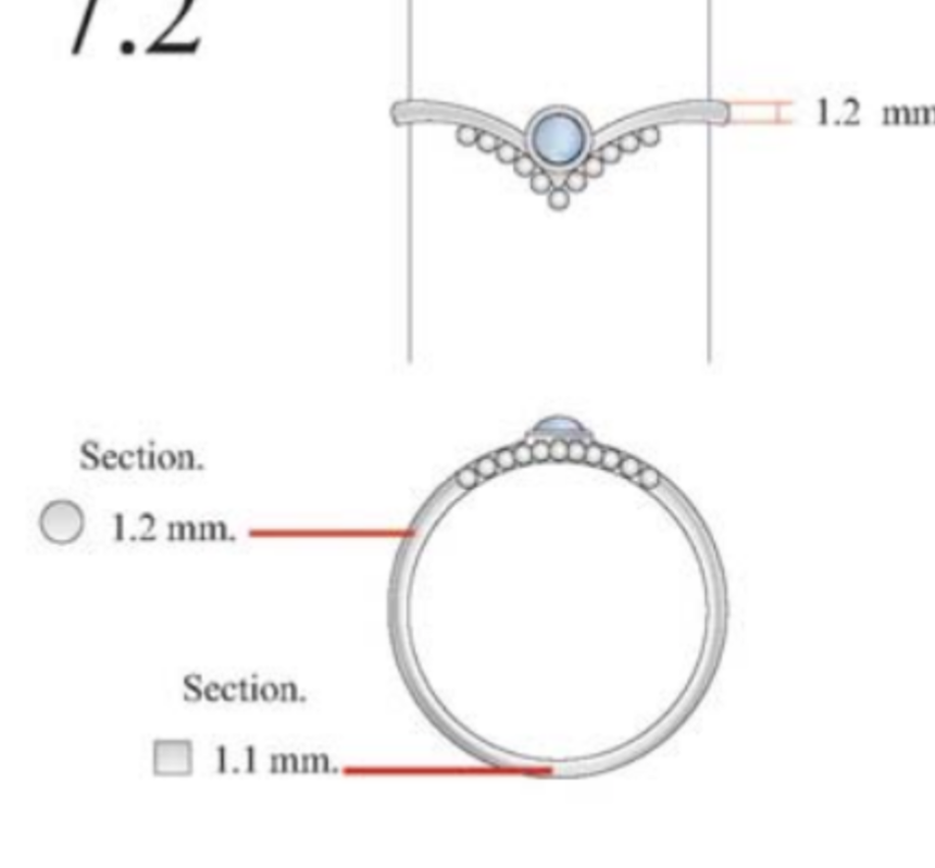dainty stone ring