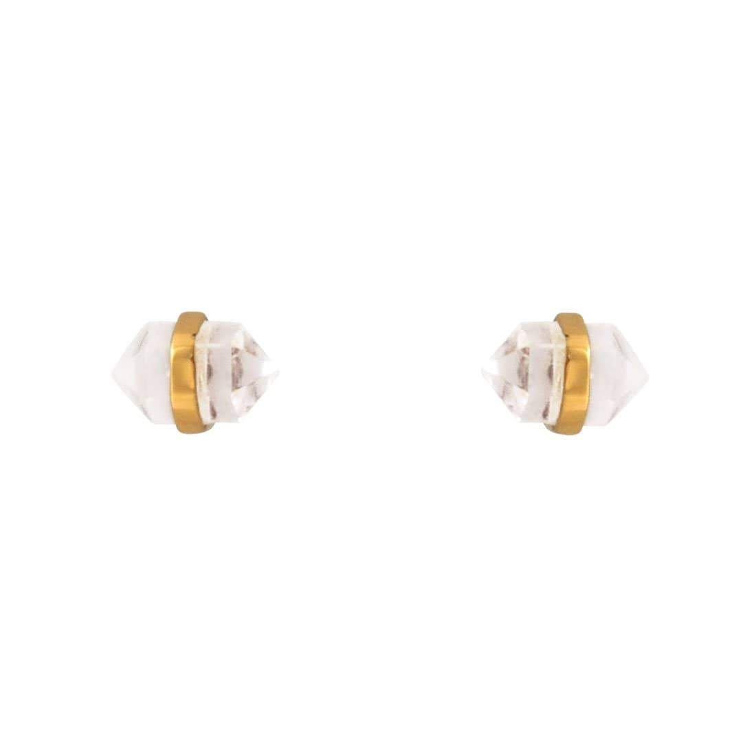 Empress Crystal Studs Gold