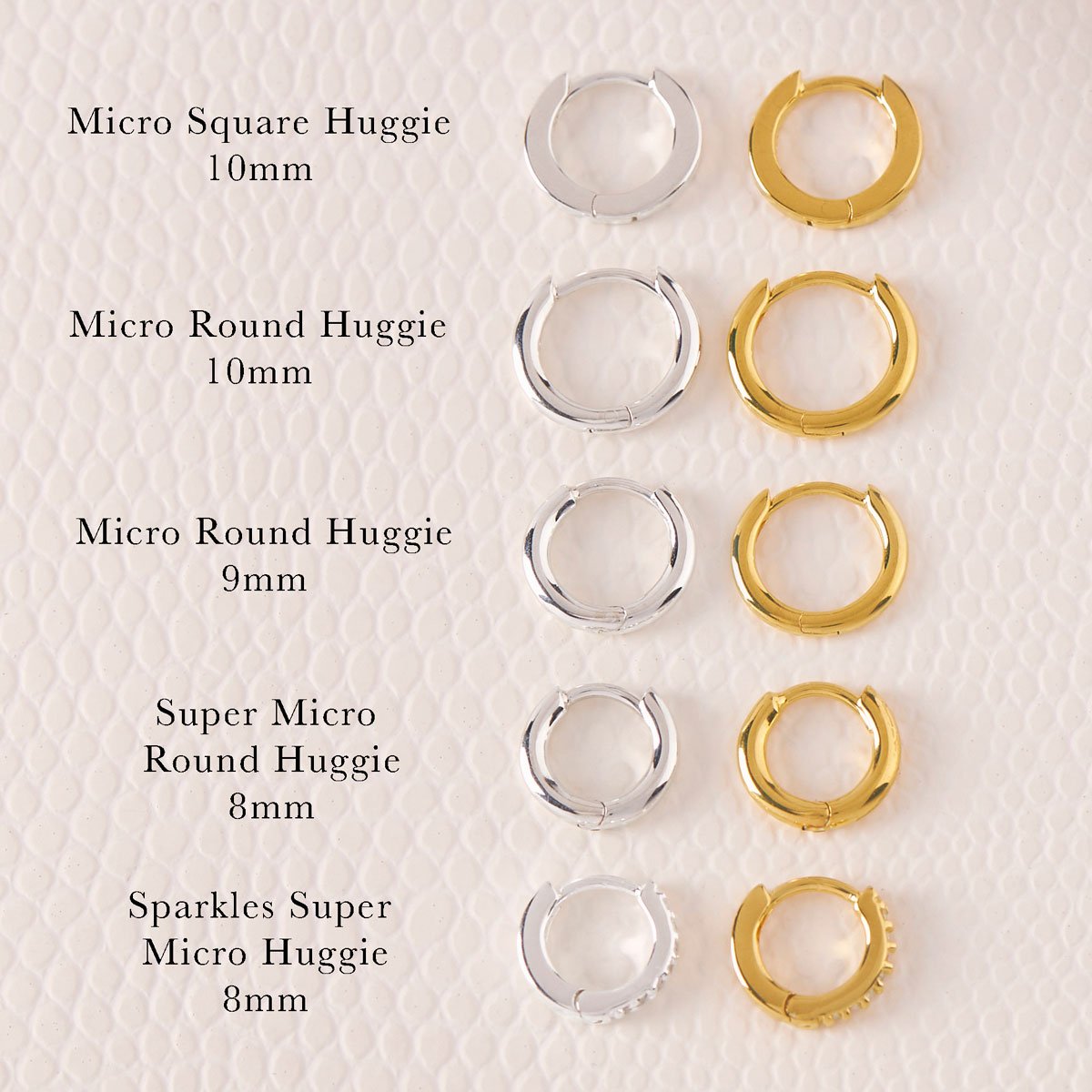 Micro Square Huggie 10mm