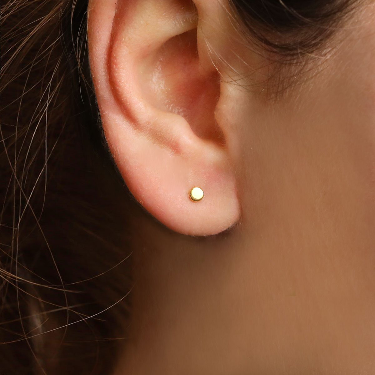 Super Fine Disc Studs Gold