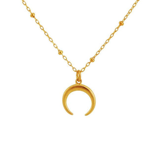 Gold Petite Moon Illusion Necklace