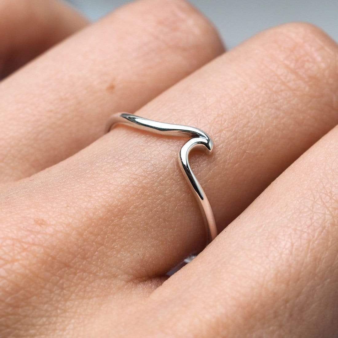 Dainty Ocean Ripple Ring