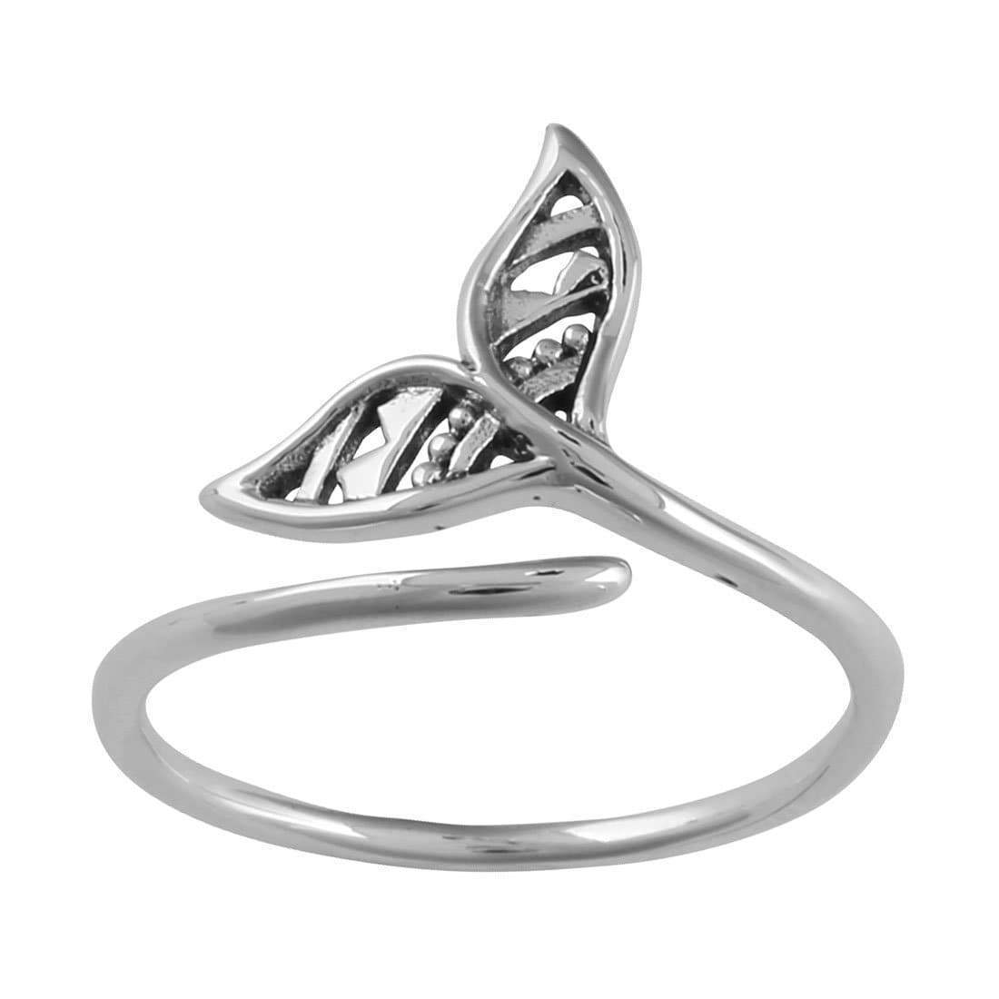 Mandala Dolphin Tail Ring