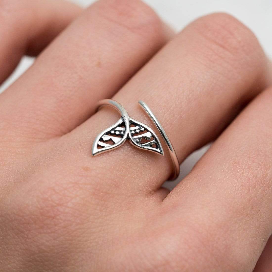 Mandala Dolphin Tail Ring