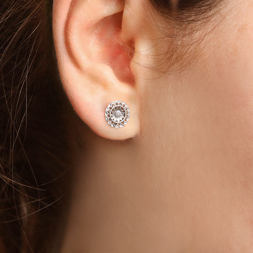 Sunflower Mantra Studs